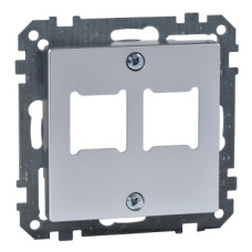Центральна плата для розеток RJ11/RJ45 2- постова, алюміній, System M Merten Schneider Electric MTN291260