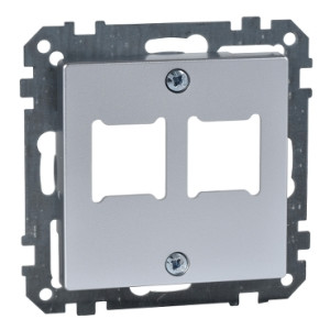 Центральна плата для розеток RJ11/RJ45 2- постова, алюміній, System M Merten Schneider Electric MTN291260