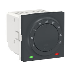 Термостат теплої підлоги 10А антрацит, Unica New, Schneider Electric, NU350354