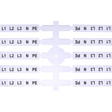 Марковальна табличка (200шт.) EO3 (L1,L2,L3,N,PE)