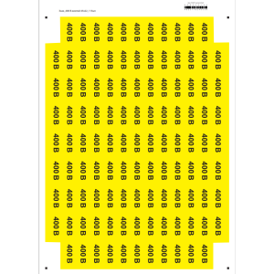 Наліпки "Знак "400 В" жовтий 45х22"