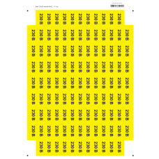 Наліпки "Знак "230 В" жовтий 45х22"