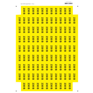 Наліпки "Знак "230 В" жовтий 45х22"