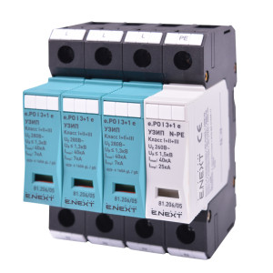 ПЗІП e.PO I 3+1m e 280V/7kA клас I+II+III, 3 полюси + N-PE, моноблок