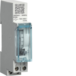 Таймер модульний аналоговий добовий 16А, 1НВ, резерв 120 годин, 1М