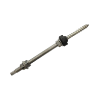 Комбінований гвинт-шуруп неіржавіюча сталь 10х200 мм (комплект)