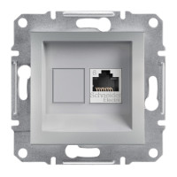 РОЗЕТКА КОМП'ЮТЕРНА RJ45 UTP КАТ.6 ASFORA АЛЮМІНІЙ