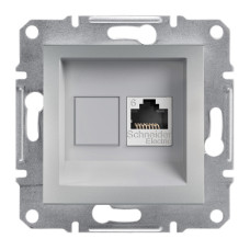 РОЗЕТКА КОМП'ЮТЕРНА RJ45 UTP КАТ.6 ASFORA АЛЮМІНІЙ