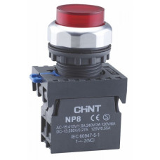 Кнопка виступаюча з підсвіткою NP8-GND/4 Червоний (МК)