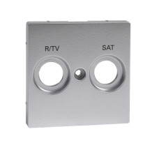 Центральна накладка для механізму R/TV+SAT, 2-х постовий, алюміній,System M Merten Schneider Electric MTN299260