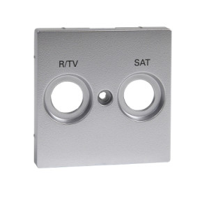 Центральна накладка для механізму R/TV+SAT, 2-х постовий, алюміній,System M Merten Schneider Electric MTN299260