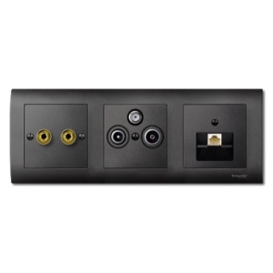 Накладка для антенної розетки TV/SAT, антрацит, Merten, System M, Schneider Electric MTN297514