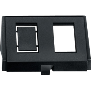 Накладка штекерів MODULAR JACK,2-постовий, чорний, System M/System D Merten, Schneider Electric MTN464398