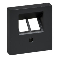 Накладка для механізму  розетки RJ45,2-х постова, антрацит, System M, Merten, Schneider Electric MTN298014