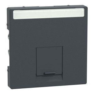 Накладка для механізму RJ11/ RJ45 1 постова, антрацит, Merten System M Schneider Electric MTN465814