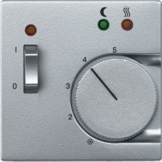 Накладка терморегулятора підлоги з вимикачем, алюміній, Merten System M Schneider Electric MTN535860