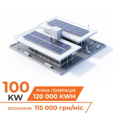 Комплект СЕС мережева на інверторі Deye 100кВт