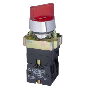 Кнопка червона поворотна 2-поз. з підсвічуванням XB2-BK2465