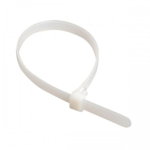 Хомут нейлоновий 8*300 білий (уп. - 100шт) АСКО