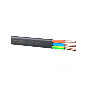 Кабель ВВГ-Пнгд-0,66 3х2,5 силовий мідний EUROPAN CABLE Відрізок 75м