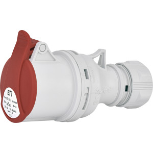 Розетка кабельна (силовий роз'єм) ES-1643 IP44 (16A, 400V, 3P+PE)