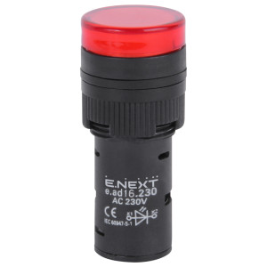 Арматура світлосигнальна e.ad16.230.red ?16мм 230В АС червона