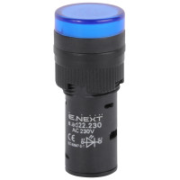 Арматура світлосигнальна e.ad22.230.blue ?22мм 230В АС синя