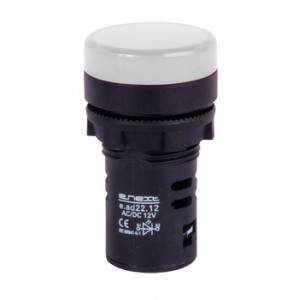 Арматура світлосигнальна e.ad22.24.white ?22мм 24В АС/DC біла