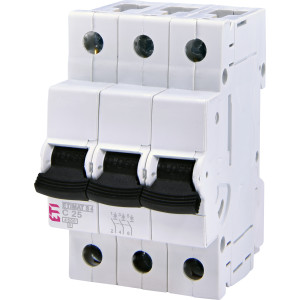 Автоматичний вимикач ETIMAT S4 3p C 25A (4,5 kA)
