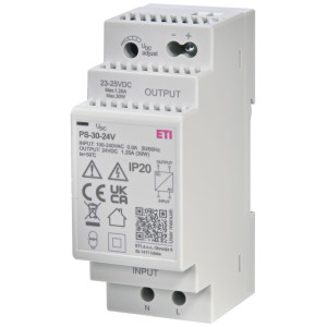 Блок живлення PS-30-24 (Вхід: 100-250V AC; Вихід: 24V DC/30W/1,25A)