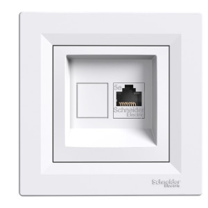РОЗЕТКА КОМП'ЮТЕРНА RJ45 STP КАТ. 5Е БІЛА ASFORA