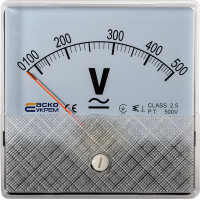 Вольтметр 500В 80х80 модель А-80 AС