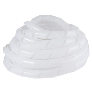 Спіраль біла-прозора (10м) SWB-24 ∅20-130