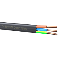 Кабель ВВГ-Пнг-0,66 2х2,5 силовий мідний EUROPAN CABLE Відрізок 20м