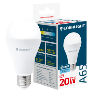 Лампа світлодіодна ENERLIGHT A65 20Вт 6500K E27