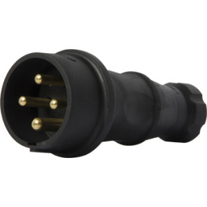 Силова вилка переносна каучукова e.plug.rubber.070.32, 4п., 32А