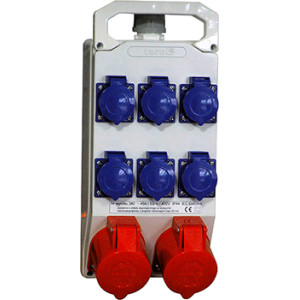 Монтажний набір 2x16A 3P+N+Z 400V, 6x16A 2P+Z 250V