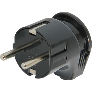 Вилка побутова e.plug.angle.008.16,з з/к, 16А кутова чорна