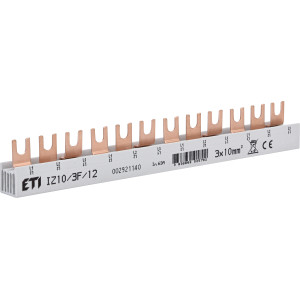 Шина живлення IZ 10/3F/12 (10мм2, 3P, 0.21м, Fork, 12mod.)