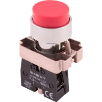 Кнопка без підсвітки випукла e.mb.bl42 червона, без фіксації, 1NС