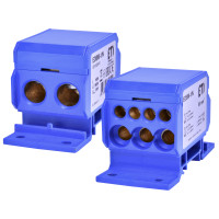 Блок розподільчий EDBM-1/N (160А, 1500V AC/DC, OUT: 1x4-50; 3x2,5-25; 4x2,5-16)
