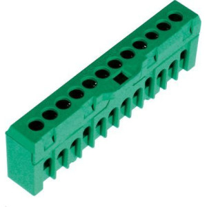 Клемник ESC-QBLOK7202 (зелений, 10/16 мм2, 12 підключ.)