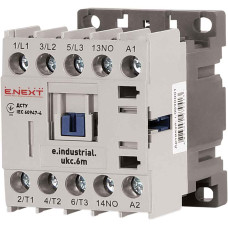 Контактор e.industrial.ukc.6M.220, 6А, 220В, no, малогабаритний