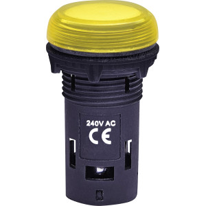 Лампа сигнальна LED матова ECLI-22-240A-Y 240V AC (жовта)*