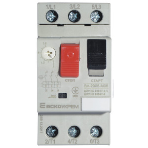 Автоматичний вимикач захисту двигуна УКРЕМ ВА-2005 М06