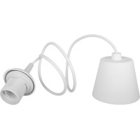 Світильник підвісний e.save.pendant.p11.е27.white, під енергозберігаючу лампу Е27, 1м, білий