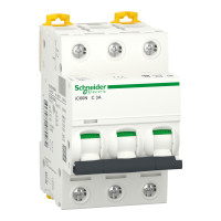 Автоматичний вимикач Acti9 iC60N 3P, 3А, крива C Schneider Electric A9F74303