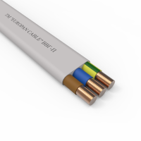 Кабель ВВГ-П-0,66 білий 3х2,5 силовий мідний EUROPAN CABLE