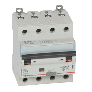 Дифавтомат Dx3. 4п C 25а 30ma-Ac