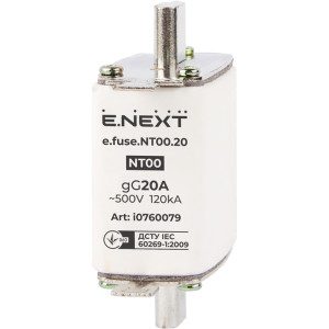 Запобіжник плавкий e.fuse.NT00.20, габарит 00, 20А